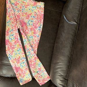 PLACE white/multicolor print leggings sz 16 Girls